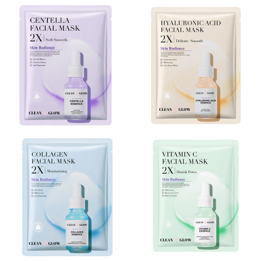 Close-up of Skincare Mask Set packaging and masks